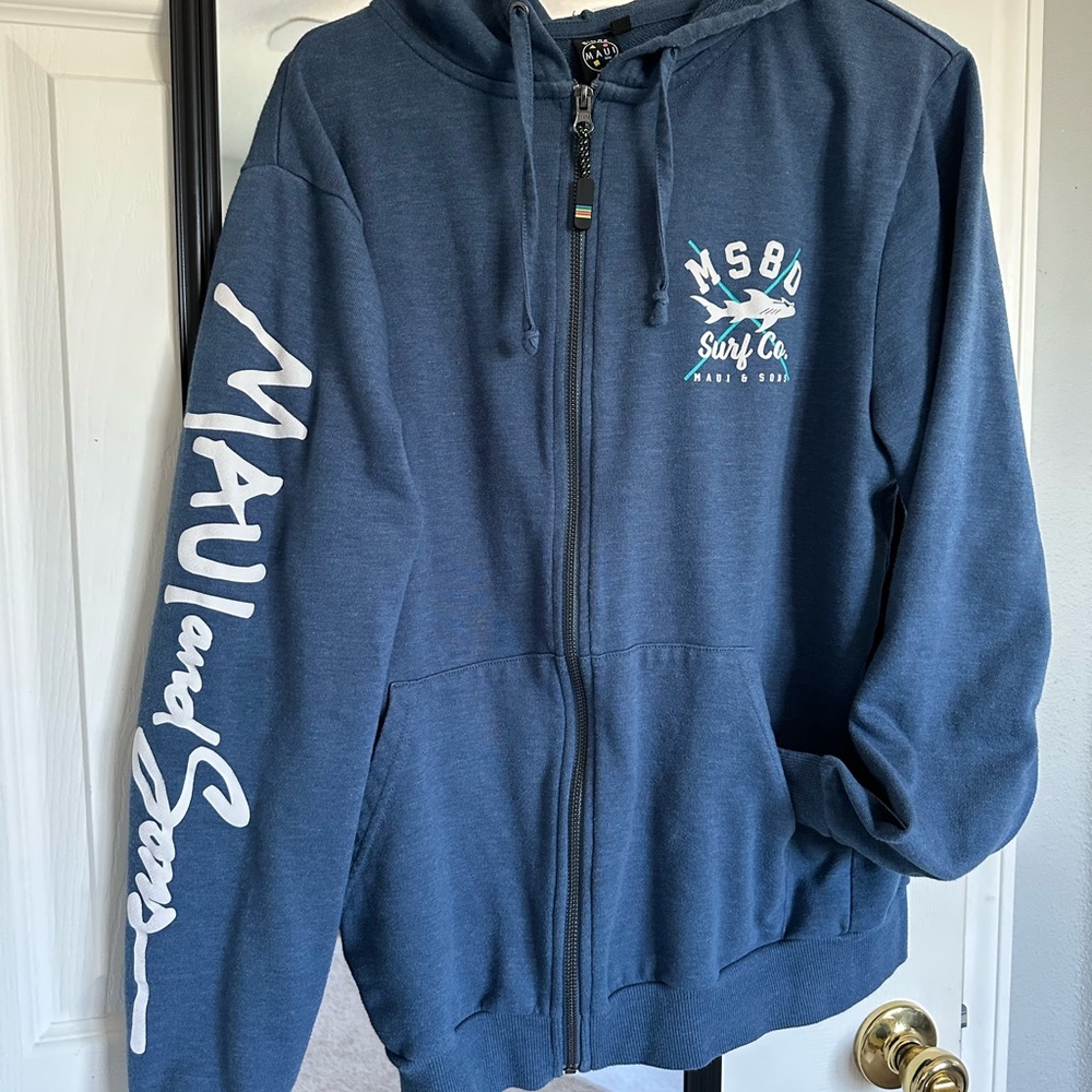 Maui and Sons Navy Zip-Up Hoodie